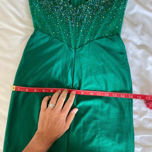 Amelia Couture 3021S Strapless Corset Satin Short Cocktail Dress - Picture 5 of 6